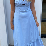 Heels Corset Maxi Dress - Sky Blue