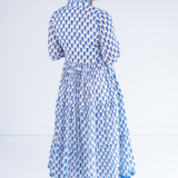 Esther 3/4 Sleeve Maxi Dress - Duster Light Blue