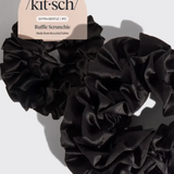 Ruffle Scrunchie - Black