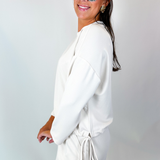 Lia Long Sleeve Double Tie Top - Ivory