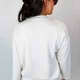 Lia Long Sleeve Double Tie Top - Ivory
