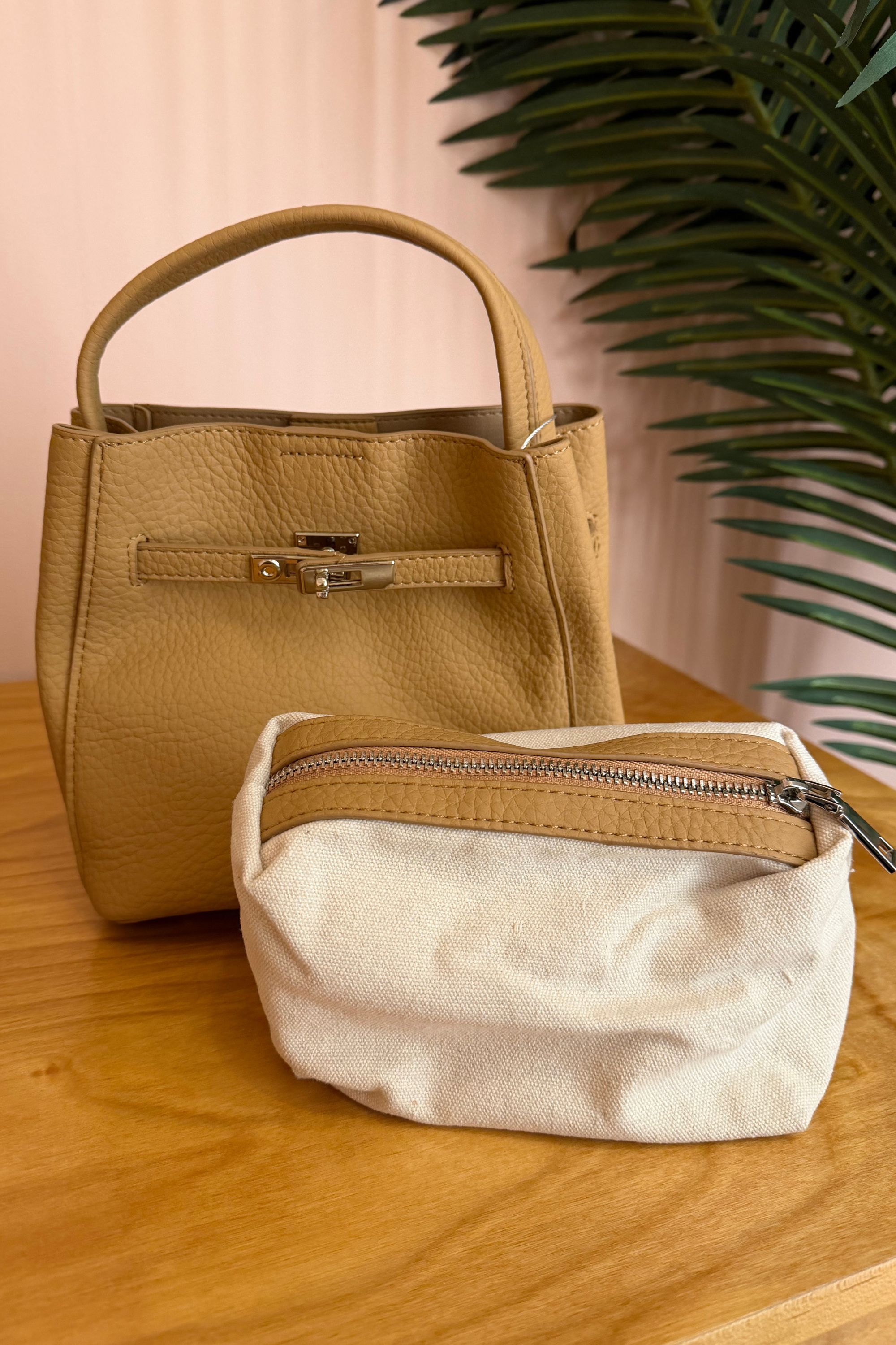 Asher Dual-Carry Bag W/Pouch - Apricot