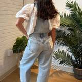 Dylan Denim Barrel Overalls - Light