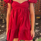 First Day Mini Dress - Scarlet
