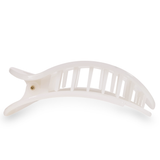 Medium Flat Round Clip - Coconut White