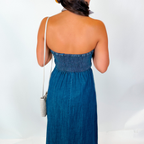 Mia Denim Strapless Maxi Dress - Denim