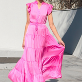 Sunday Silky Maxi Dress - Pink