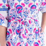 Aria Belted Maxi Dress - Pink/Purple Floral