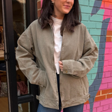 Elli Oversized Barn Jacket - Olive