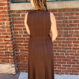 Valeria Knit Maxi Dress - Chocolate Brown