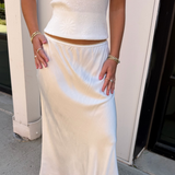 Nat Silky Slip Skirt - Butter