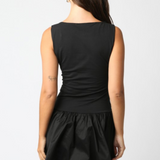 Gracie Drop Waist Mini Dress - Black
