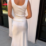 Nat Silky Slip Skirt - Butter