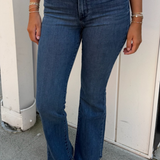 Kory High Rise Slim Flare - Dark Denim