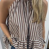 Raven Halter Top - Brown
