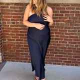 Peggy Halter Midi Dress - Navy