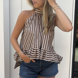 Raven Halter Top - Brown
