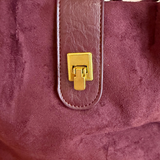Ellie Suedelike Top Handle Crossbody - Merlot
