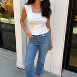 Cara Cropped Flare Jean - Medium Denim