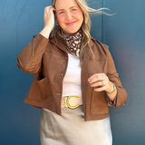 Brent Faux Suede Jacket - Toffee