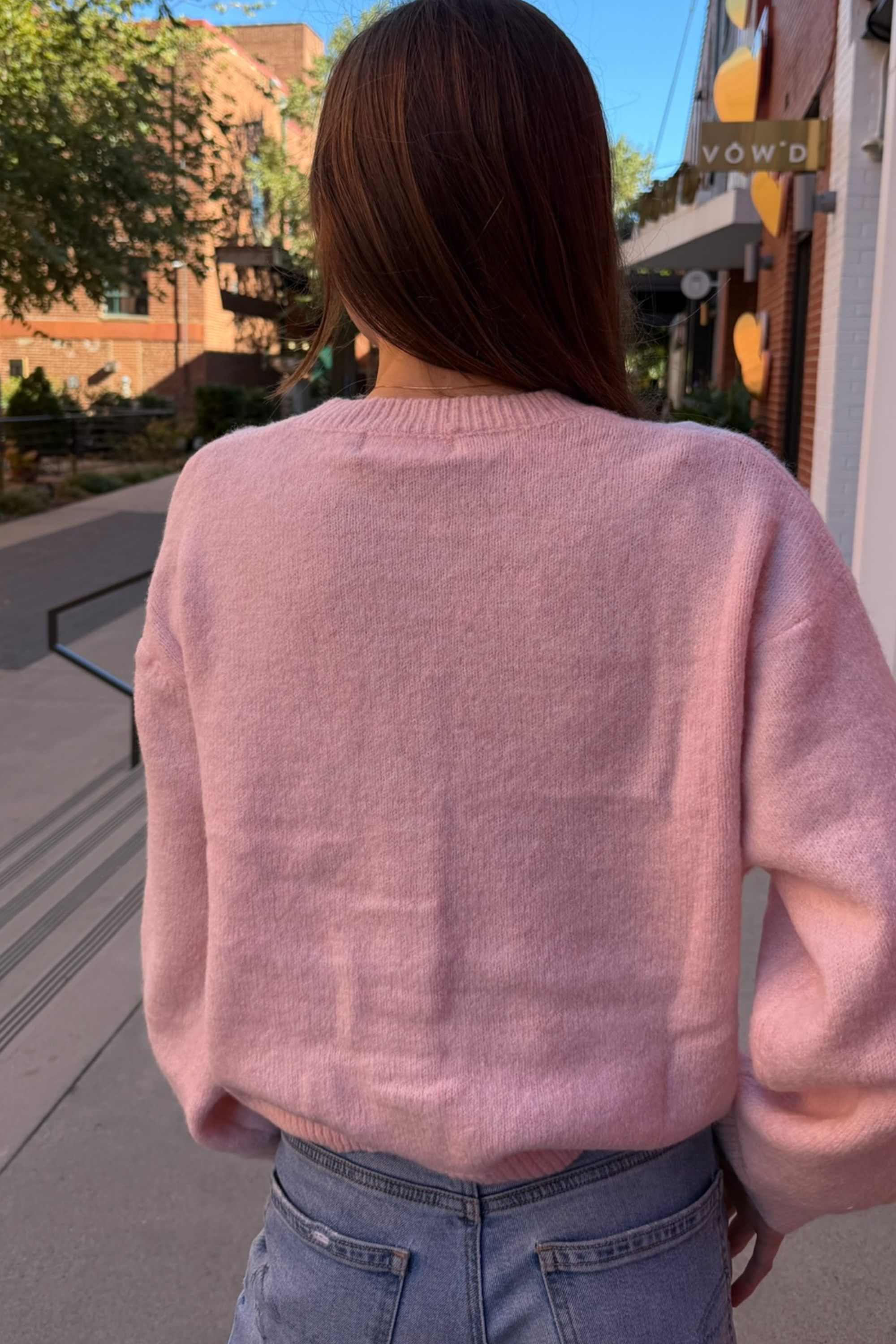 Mary Knit Button Up Cardigan Sweater - Pink