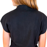 Jen Mockneck Knit Top - Black