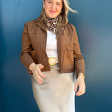 Brent Faux Suede Jacket - Toffee