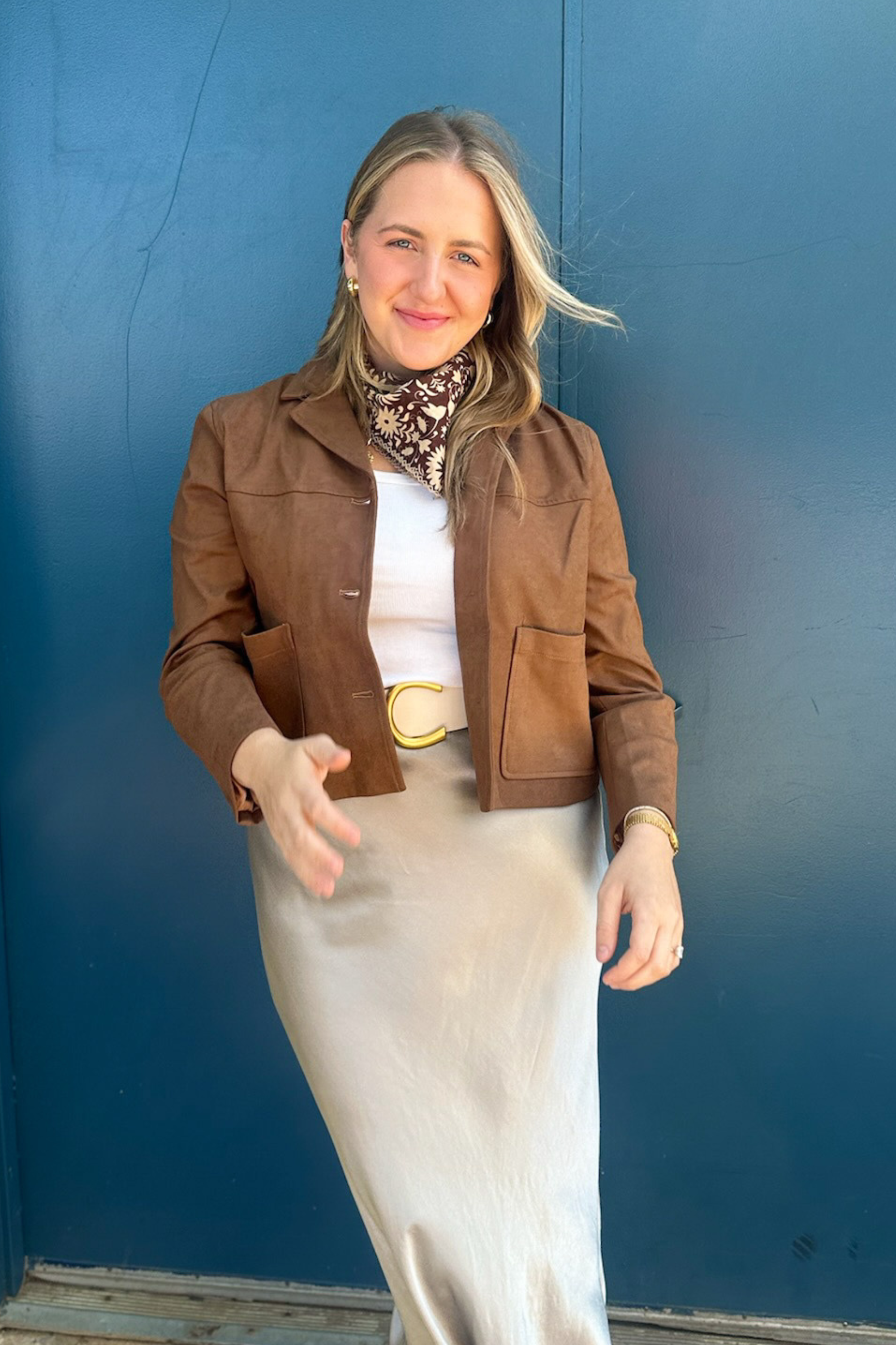 Brent Faux Suede Jacket - Toffee