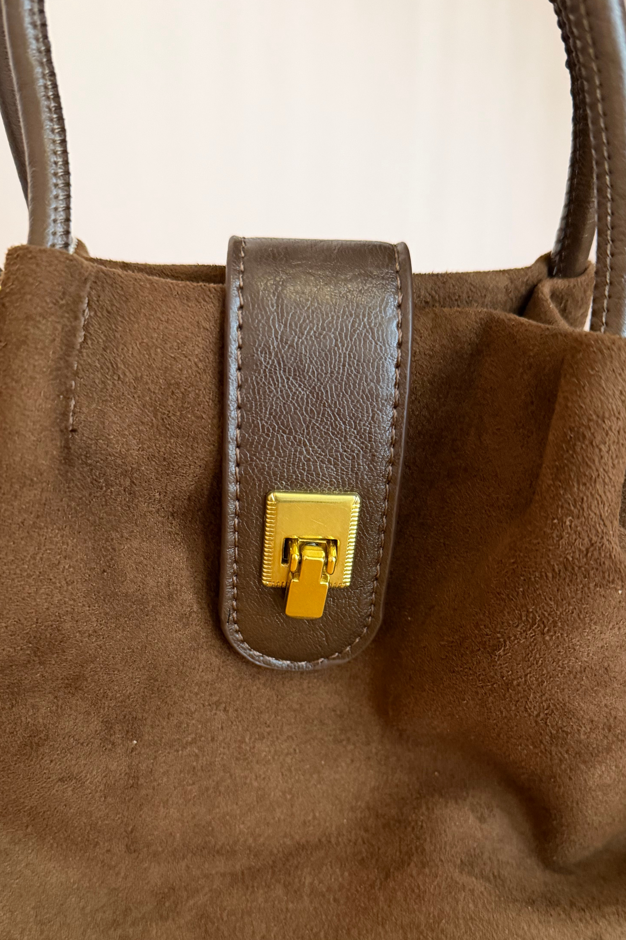 Ellie Suedelike Top Handle Crossbody - Chocolate