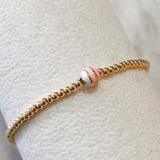 Ombre Color Bead Bracelet - Light Pink