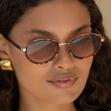 Jordan Oval Sunglasses - Amber Tortoise / Brown