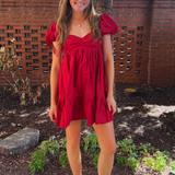 First Day Mini Dress - Scarlet