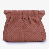 Allende Woven Clutch - Brown