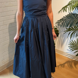 Aria Strapless Midi Dress Deep - Navy