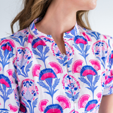 Aria Belted Maxi Dress - Pink/Purple Floral