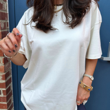 Brooke Ponte Knit Big Shirt - White