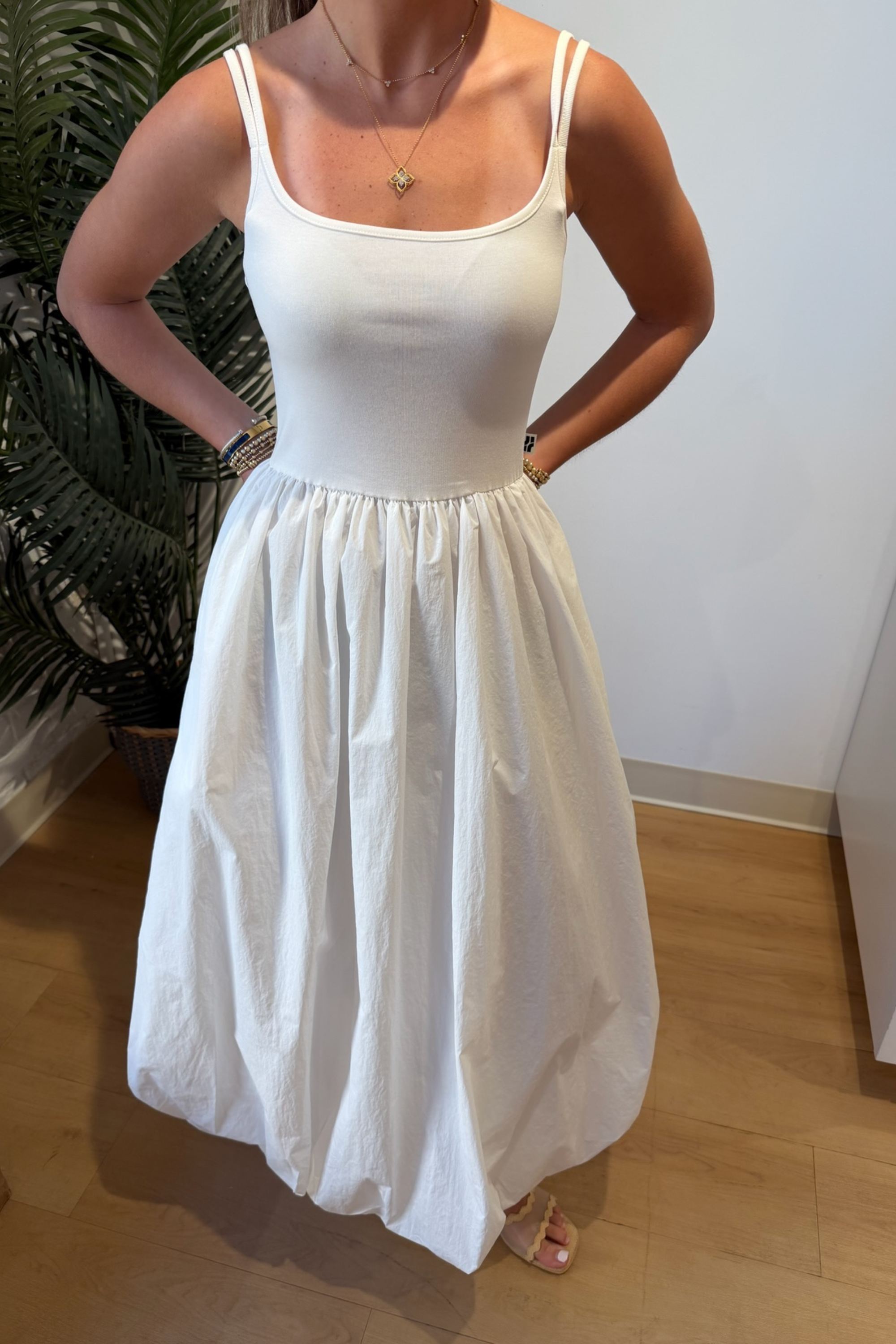 Theodore Mixed Media Maxi Dress Theodore Mixed Media Maxi Dress