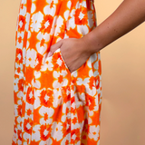 Lily Game Day Midi Dress - Orange