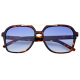 Spencer Aviator Sunglasses - Tortoise/Blue