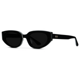 Astra Cat Eye Sunglasses - Black / Triple Black Lens