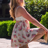Marley Mini Dress - White Floral