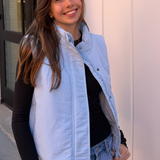 Cleo Puffer Vest - Baby Blue