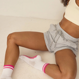 Koda Stripe Grip Socks - Hot Pink