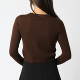 Mickie Lightweight Button Up Cardigan - Brown