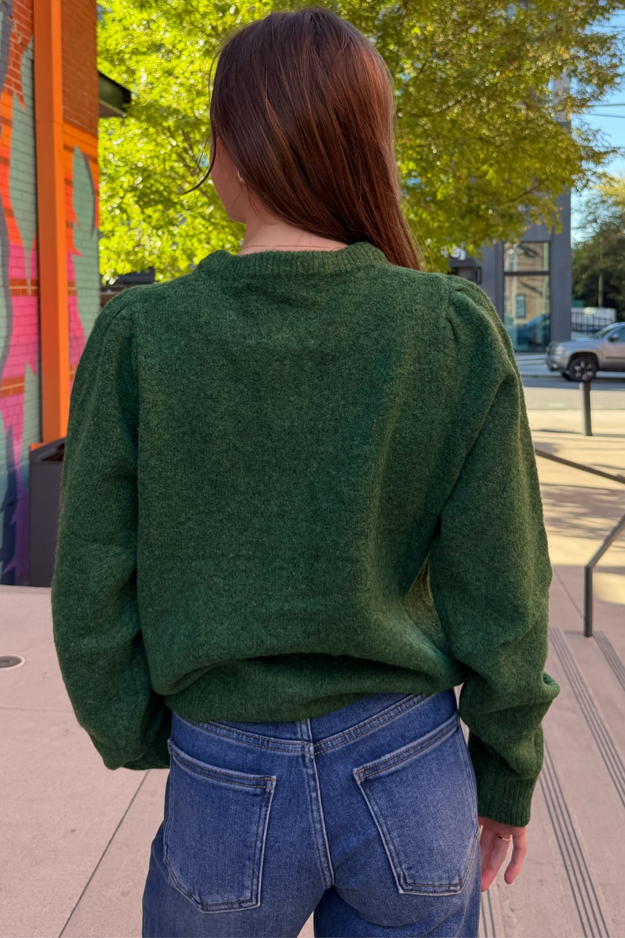 Noli Long Sleeve Cardigan - Forest Green