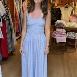 Kendall Smocked Maxi Dress - Sky Blue