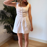 Luke Lace Mini Dress - White