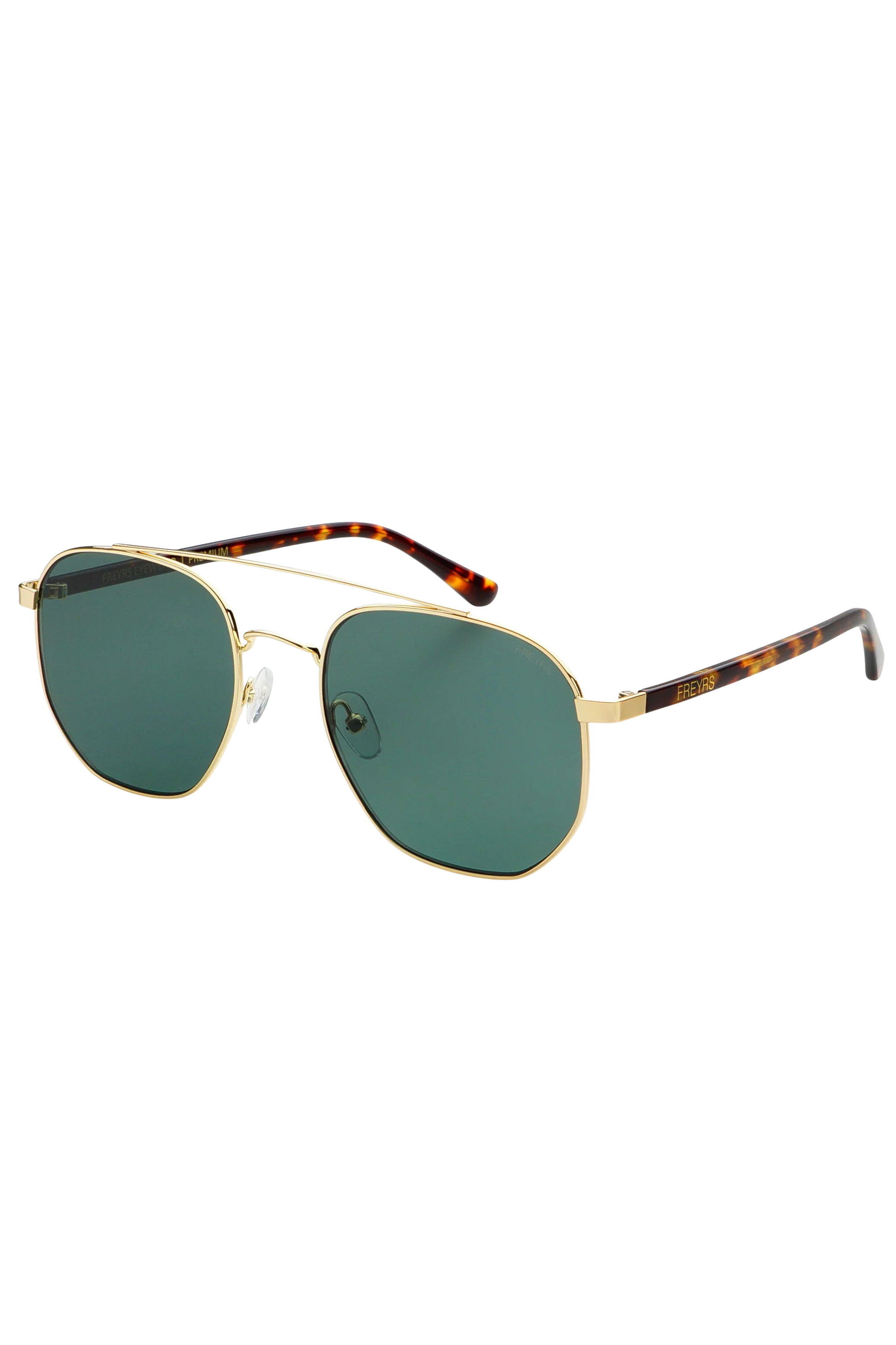 Austin Sunglasses - Gold / Green