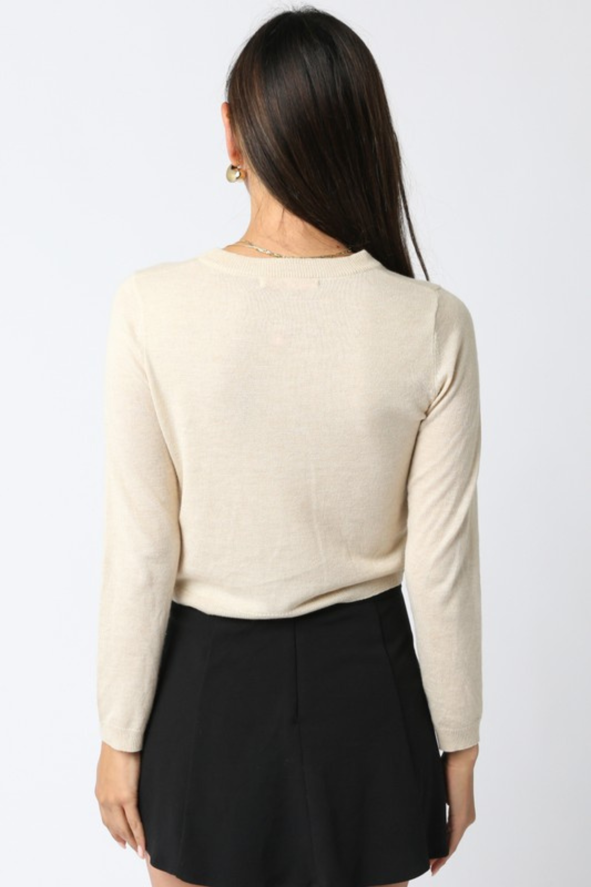 Mickie Lightweight Button Up Cardigan - Natural