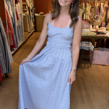 Kendall Smocked Maxi Dress - Sky Blue